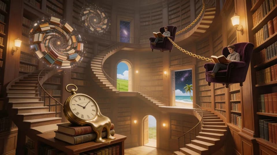 Surreal Library Seedream 5.0 Pro prompt example