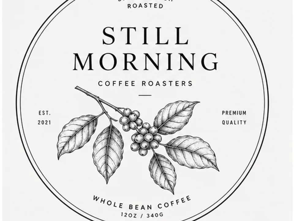 Coffee Brand Minimal Label Seedream 5.0 Pro prompt example