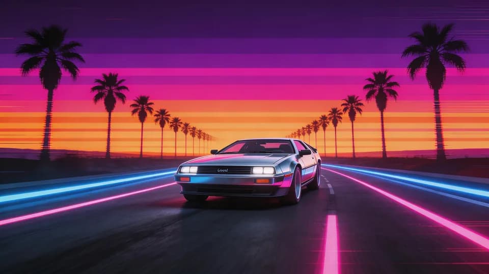 80s Synthwave Seedream 5.0 Pro prompt example