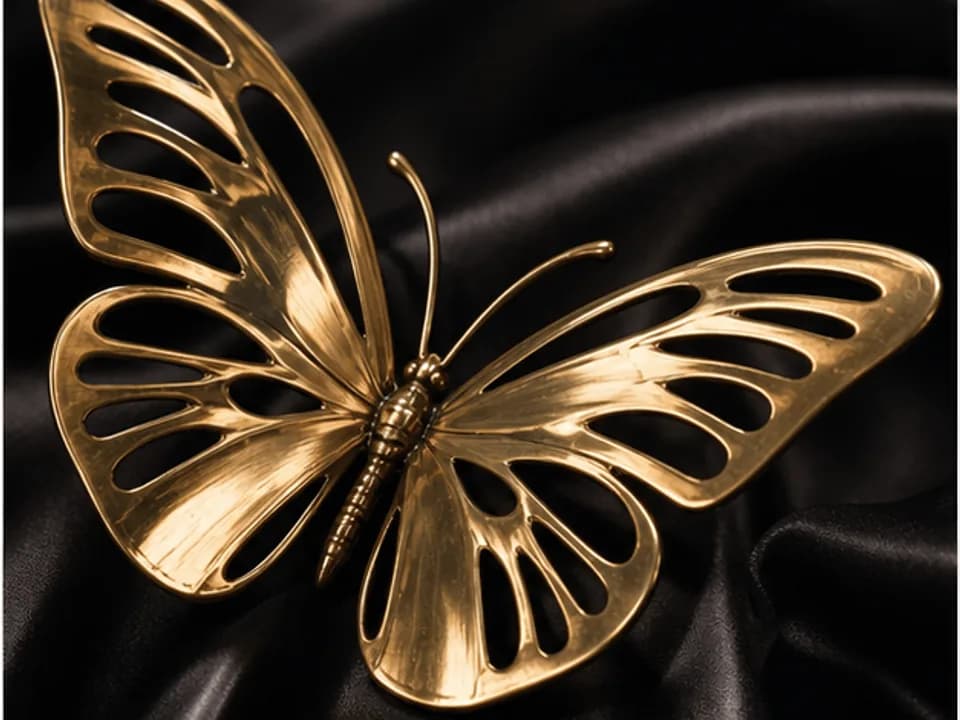 Brass butterfly Seedream 5.0 Pro prompt example