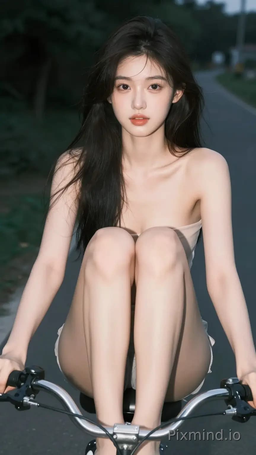 Porträtfotografie-Szene, voller Lebensrealismus, Ganzkörper-Nahaufnahme, eine 18-jährige chinesische Studentin von hohe…