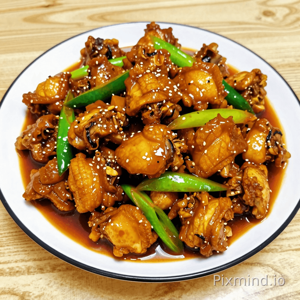 Shandong-Hühnerpfanne. Wirkt frisch und lecker, um Kunden anzulocken.