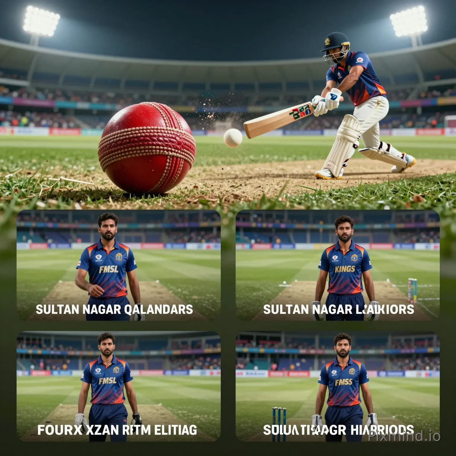 Create a highly realistic, cinematic 10-second promotional video for **FMSL – Faisal Memorial Super League, Session 4**…