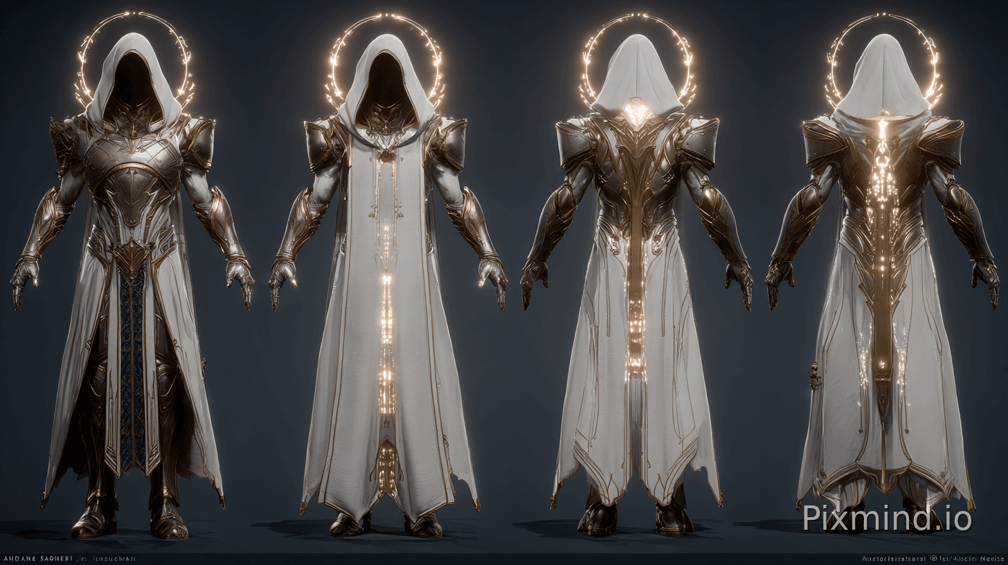 Create a highly detailed character sheet, Astro Lab layout, Diablo 4 cinematic style video game, Unreal Engine 5 render…