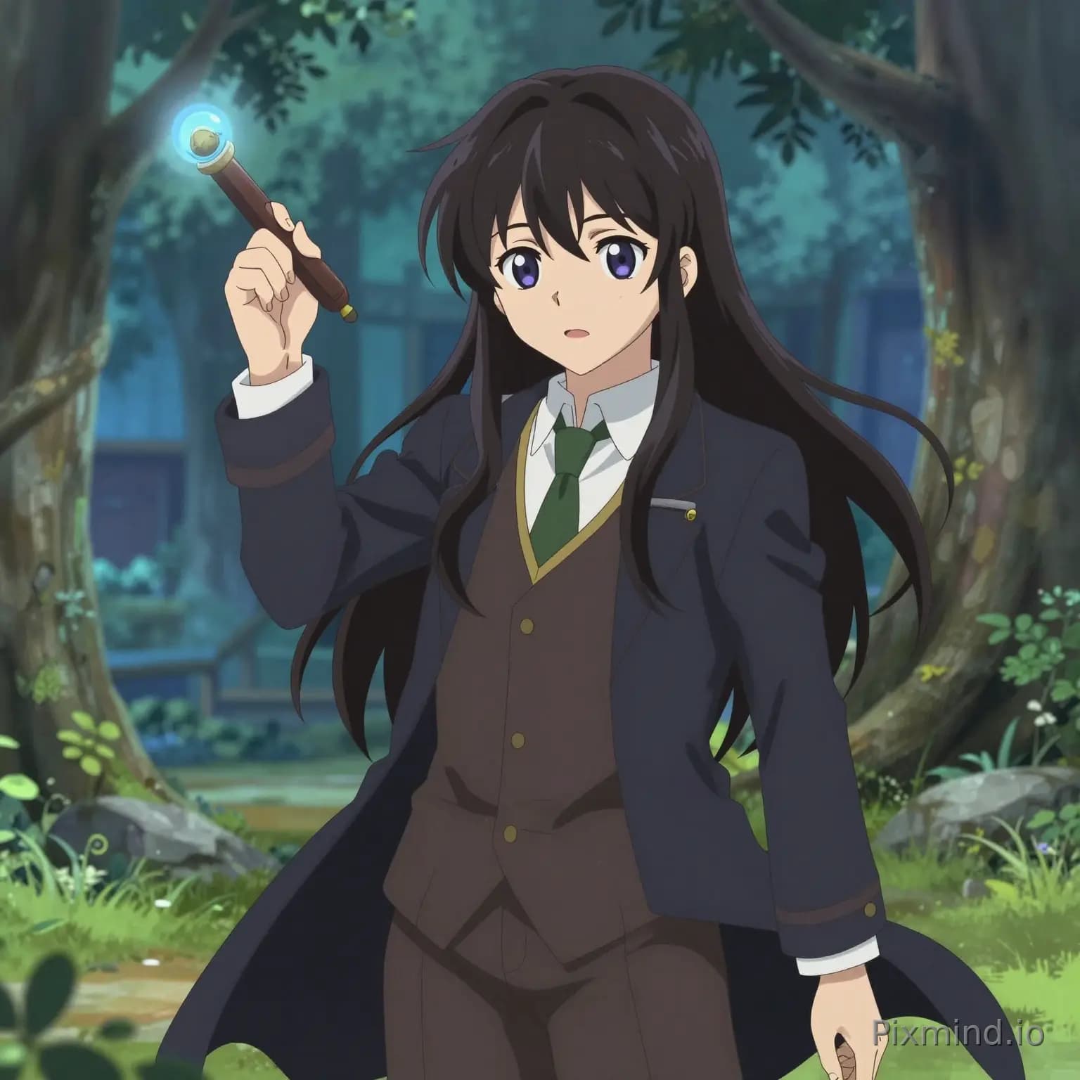 Crie um personagen para um anime/isekai de escola de magia e aventura