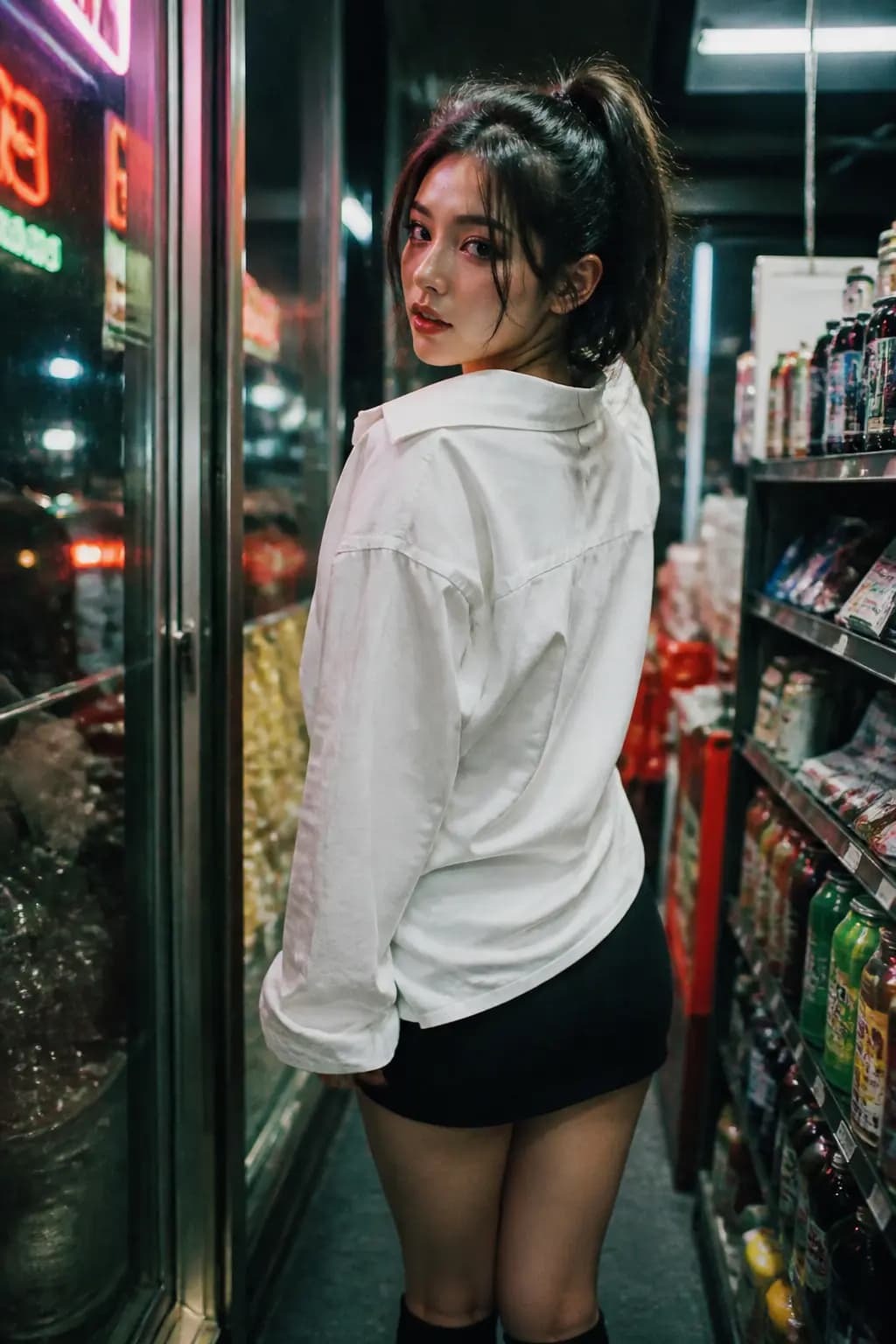 Convenience Store Neon Portrait