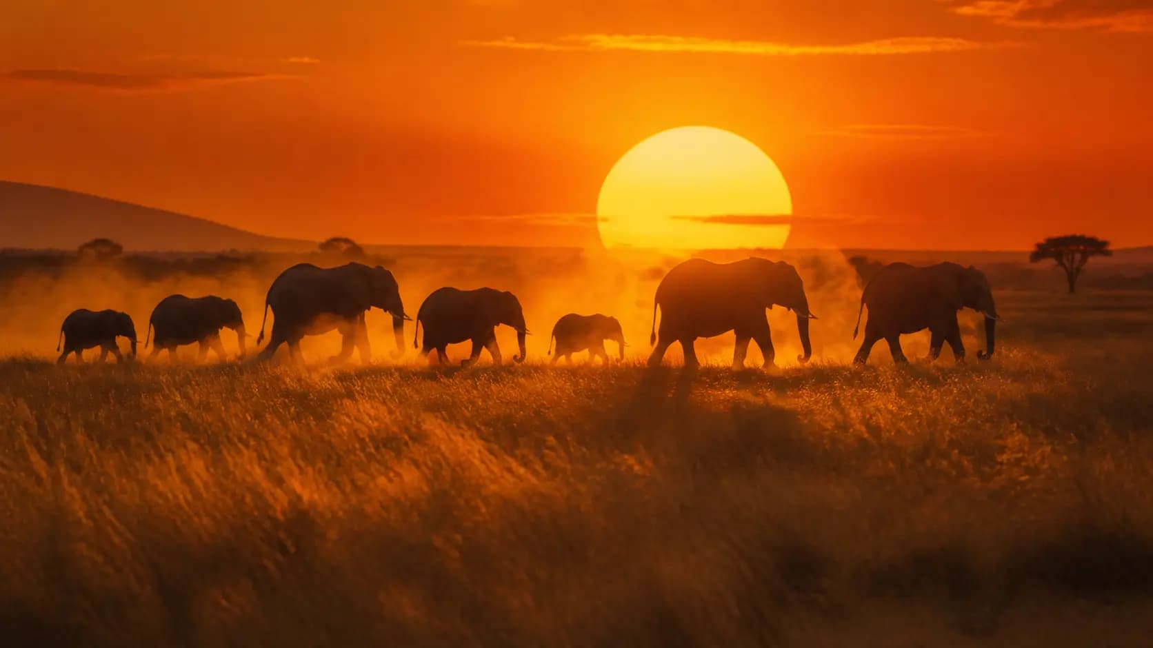African Savanna Sunset