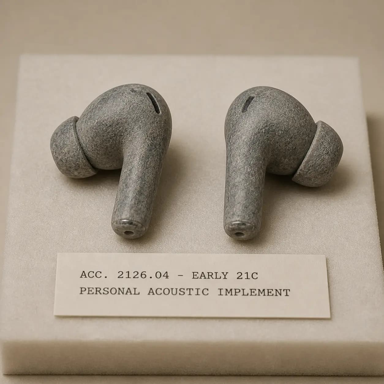 Wireless Earbuds in Stone (Museum Archive)