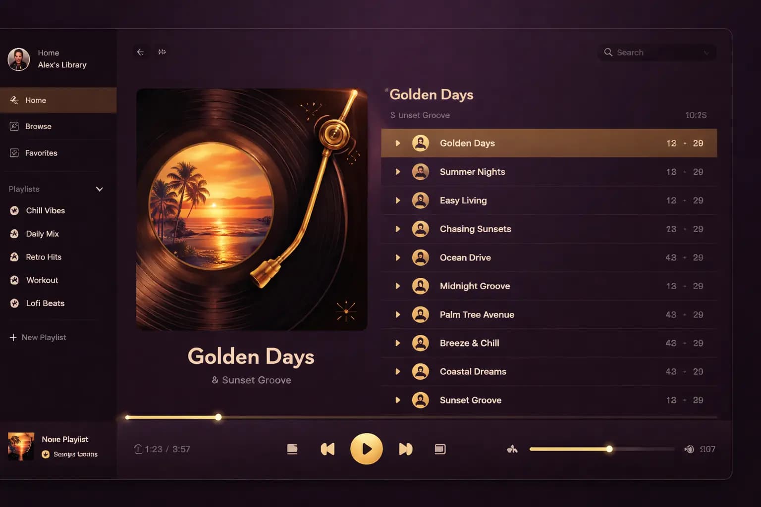 Music Player Interface