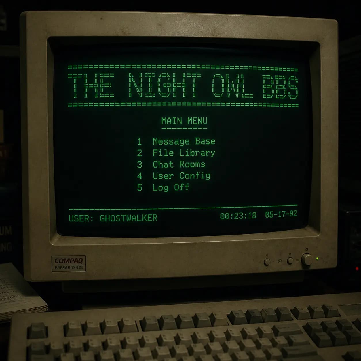 Retro CRT Terminal (BBS)