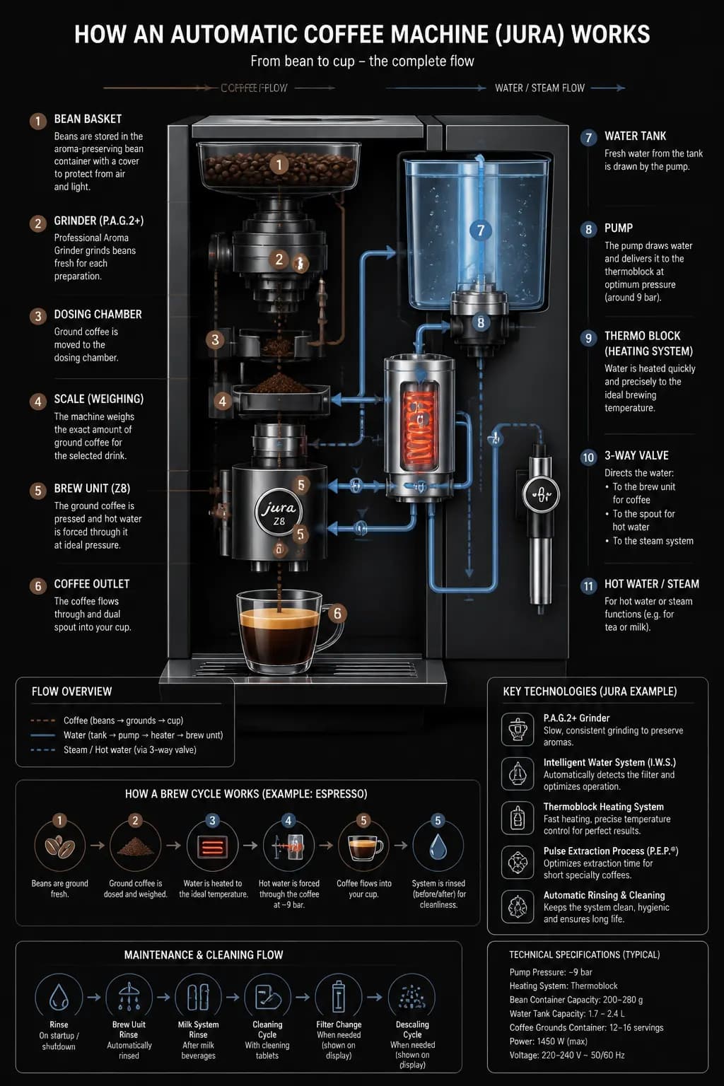 Infographic -- Coffee Machine Flow